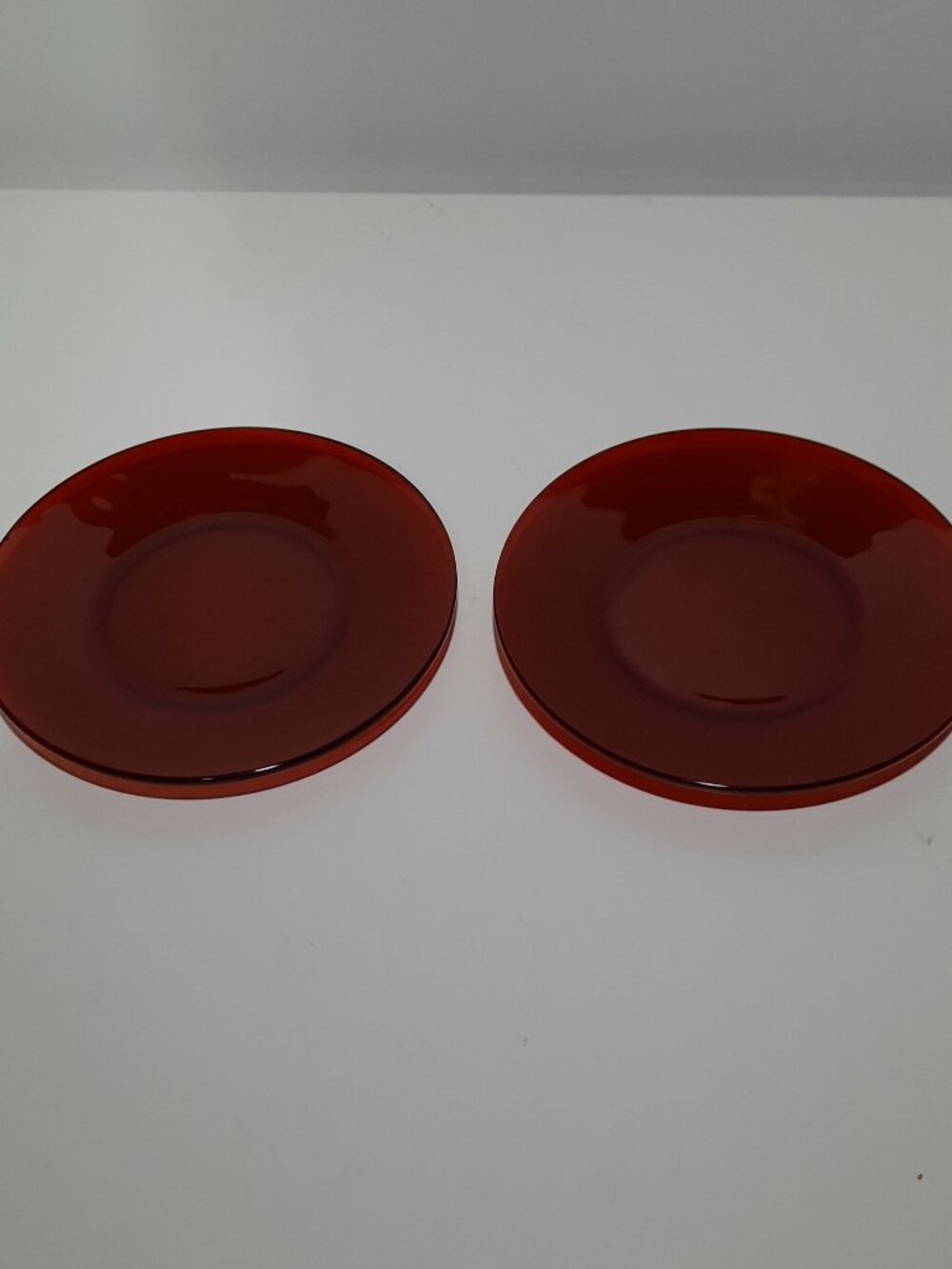 Anchor Hocking Royal Ruby R1700 6.25 Bread Butter Plates Set 2 Vintage